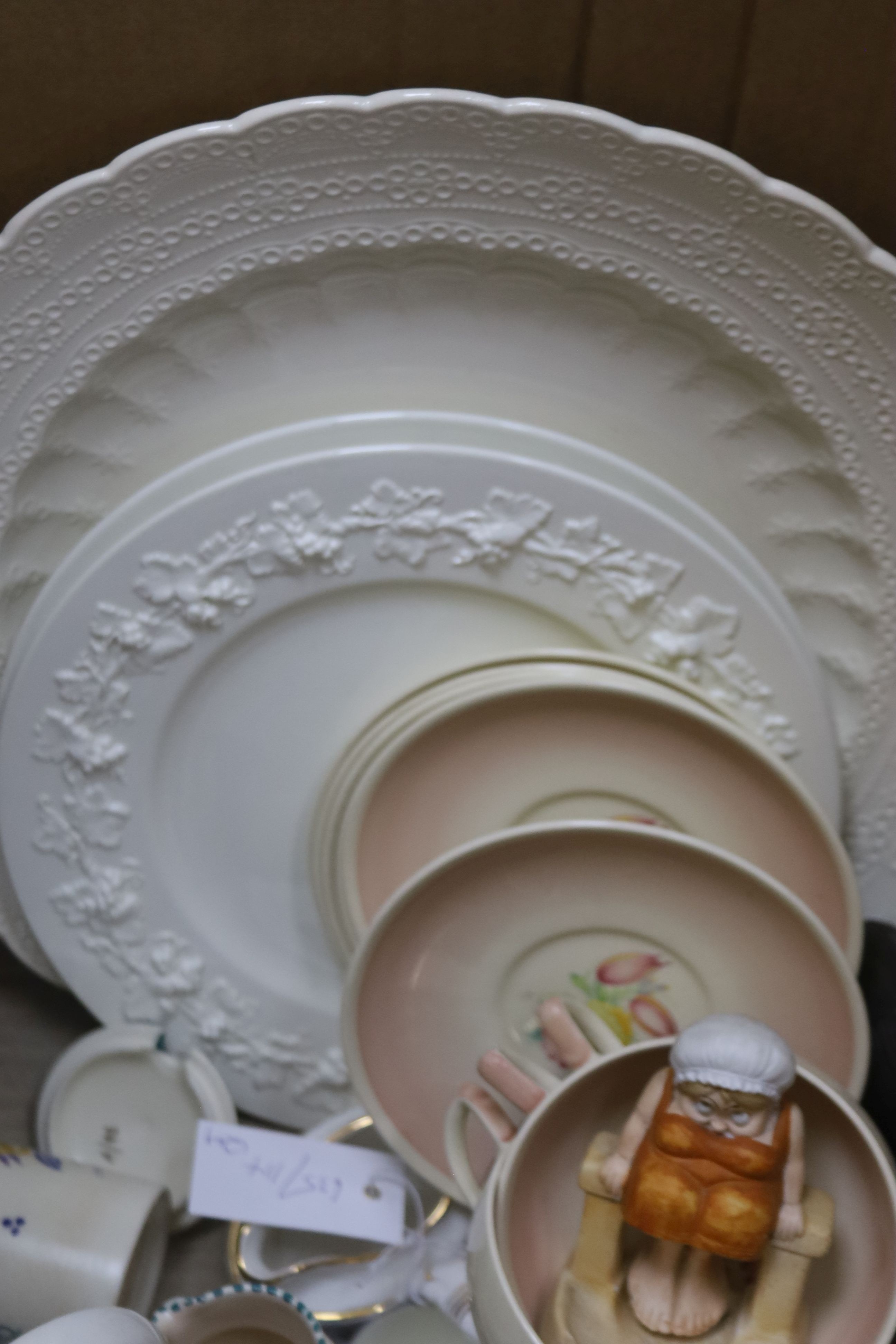 A quantity of china to include Susie Cooper, Wedgwood, Ashley strawberry dish etc.